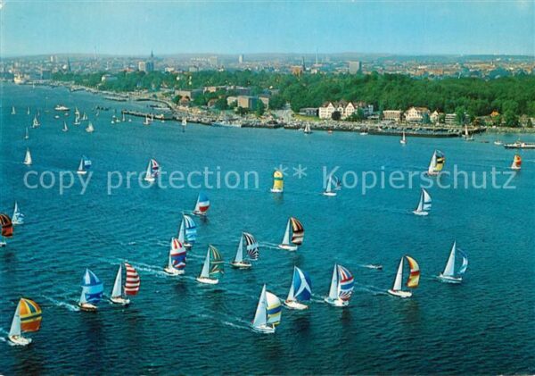 Segelboote Fliegeraufnahme Kiel