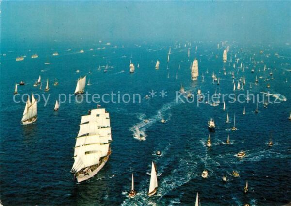 Segelschiffe Windjammer Ostsee Fliegeraufnahme