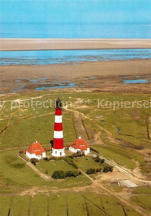 Leuchtturm Lighthouse Westerhever Eiderstedt Fliegeraufnahme