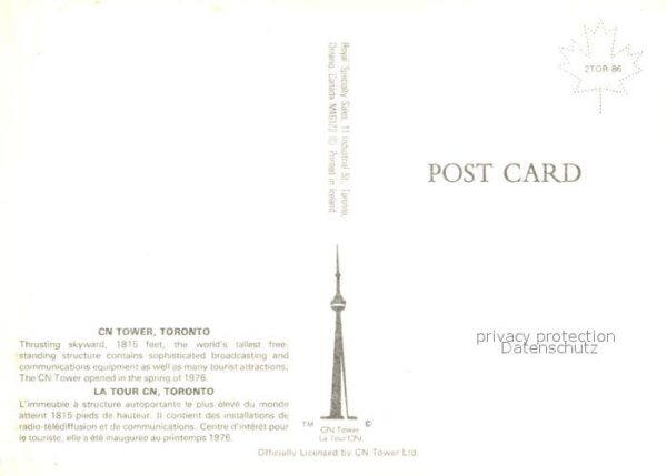 Motorschiffe CN Tower Toronto – Bild 2