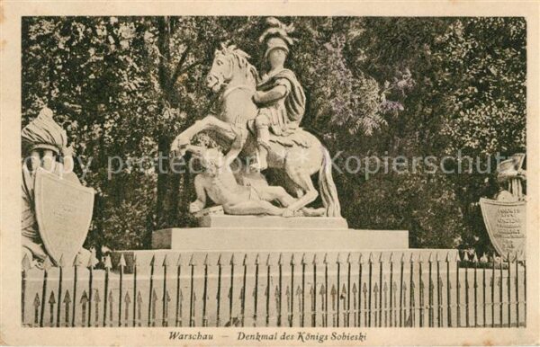 Warschau Masowien Denkmal des Königs Sobieski
