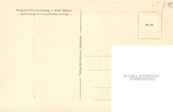 Konstanz Bodensee Münster Original-Federzeichnung v. Rudi – Bild 2