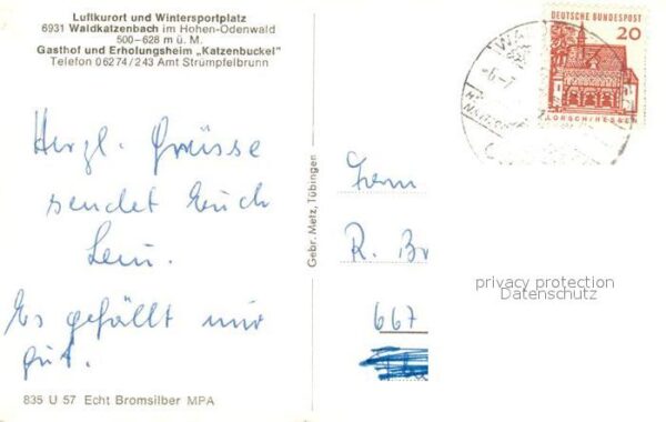 Waldkatzenbach Gasthof Katzenbuckel – Bild 2