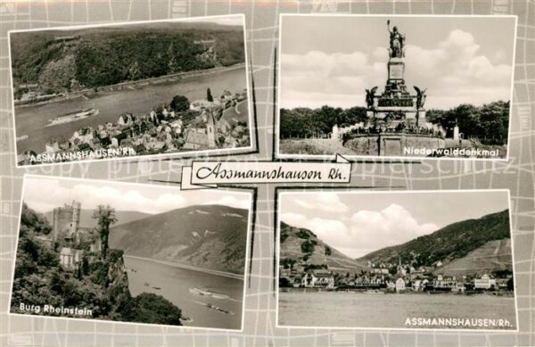Assmannshausen Niederwalddenkmal Burg Rheinstein