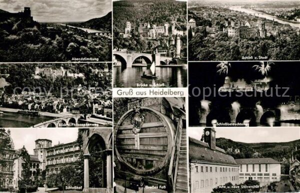 Heidelberg Neckar Grosses Fass Schlosshof Universität
