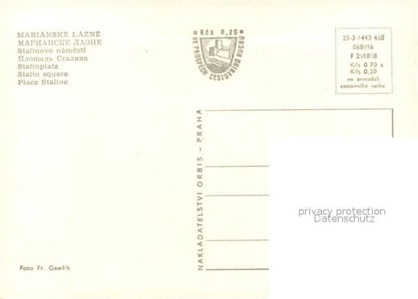 Marianske Lazne Stalinovo namesti – Bild 2
