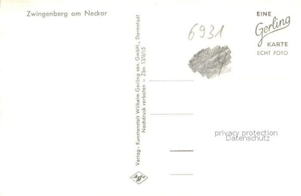 Zwingenberg Neckar Uferpartie am Neckar Blick zum Schloss – Bild 2