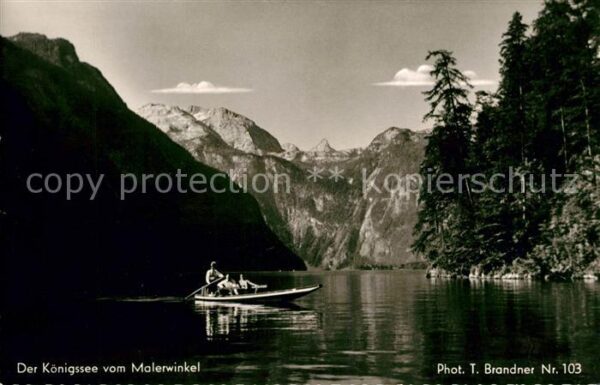 Koenigssee Blick über den See vom Malerwinkel Alpe