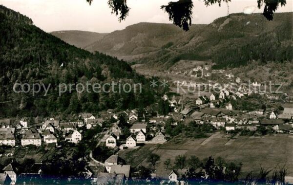 Calmbach Enz Panorama Blick vom Hengstberg Luftkuror