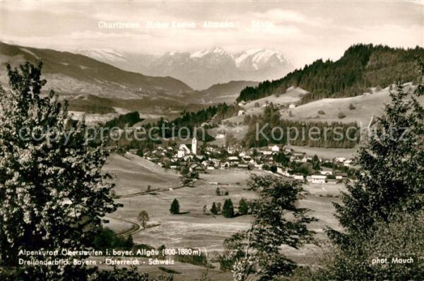Oberstaufen Panorama Dreiländerblick Bayern Österre