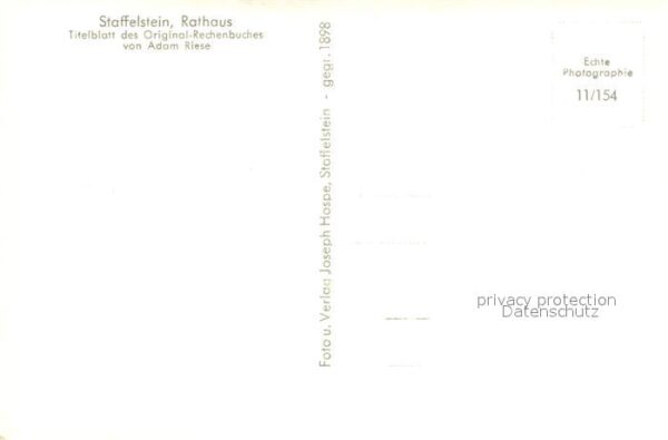 Staffelstein Rathaus Denkmal Titelblatt des Original – Bild 2