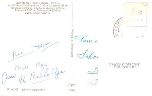 Mittelberg Kleinwalsertal Landschaftspanorama Alpen – Bild 2