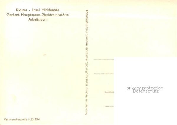 Kloster Hiddensee Gerhart Hauptmann Gedächtnisstätte Arbe – Bild 2