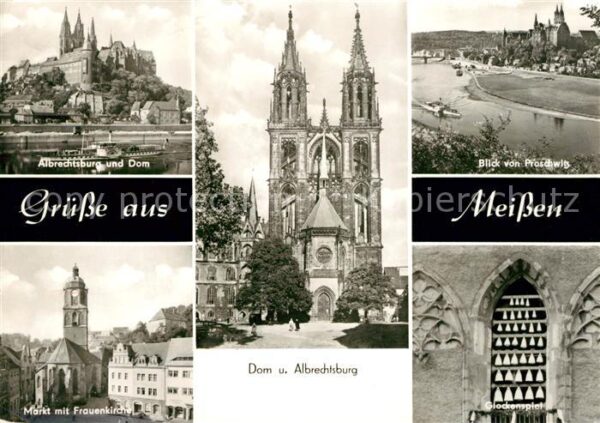 Meissen Elbe Sachsen Albrechtsburg Dom Proschwitz Markt Frau