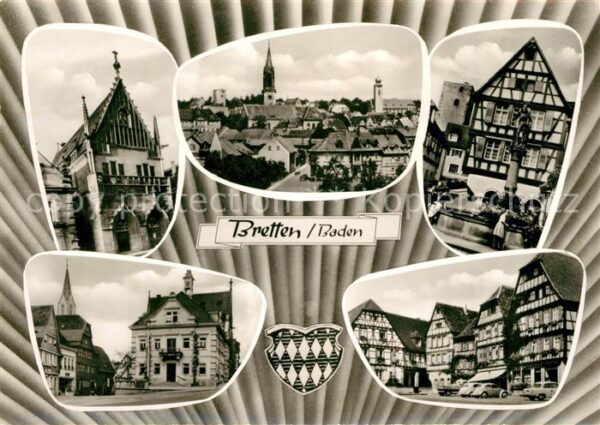 Bretten Baden Teilansichten Altstadt Fachwerkhäuser B