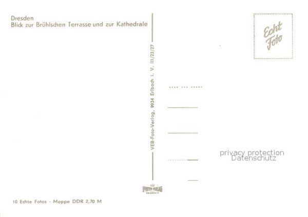 Dresden Blick zur Brühlschen Terrasse und Kathe – Bild 2