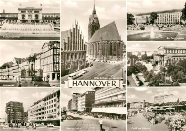 Hannover Bahnhof Rathaus Kirche Georgsplatz Oper