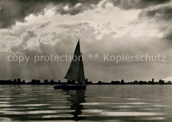 Steinhuder Meer Abendstimmung Segelboot
