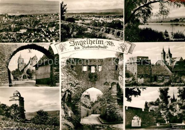 Ingelheim Rhein Fliegeraufnahme Landschaftspanorama Kir
