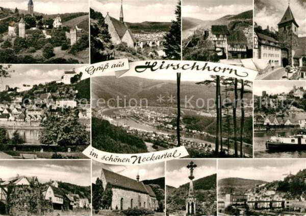 Hirschhorn Neckar Teilansichten Kirche Turm Neckartal Kre