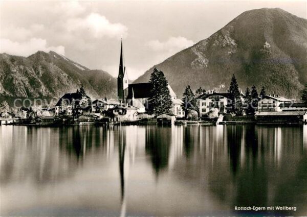 Rottach-Egern Ansicht vom Tegernsee aus Wallberg Mang