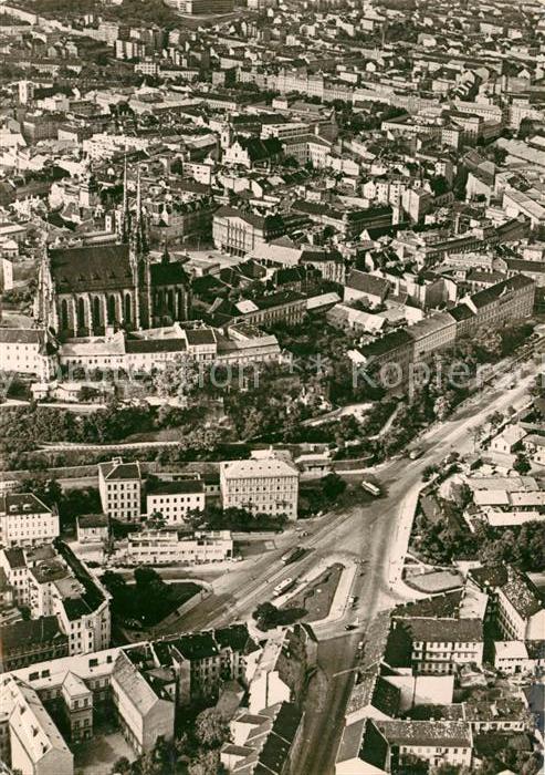 Brno Bruenn Historische Stadtmitte Fliegeraufnahme