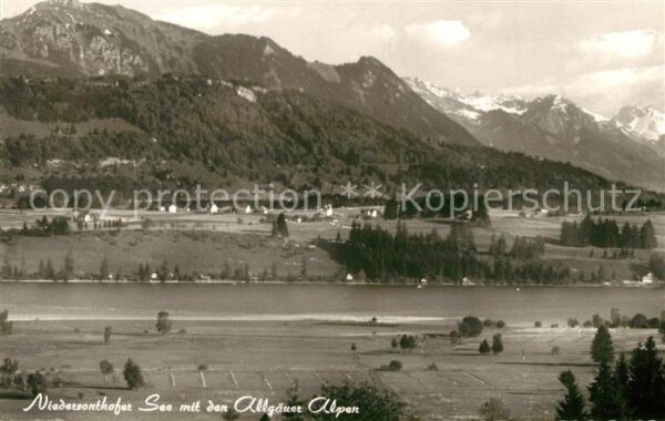 Niedersonthofen Niedersonthofer See mit Allgäuer Alpen