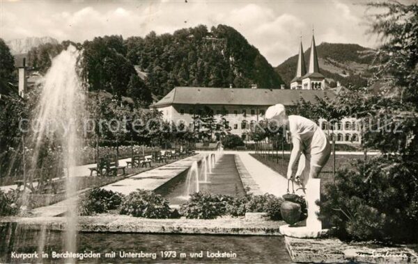 Berchtesgaden Kurpark Wasserspiele Untersberg Lockste