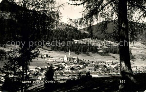 Sillian Tirol Panorama Durchblick vom Waldrand aus