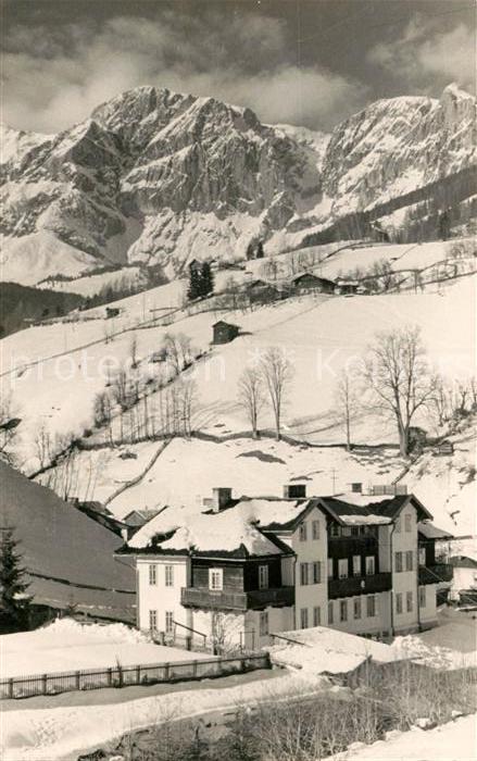Muehlbach Hochkoenig Ski und Bergsteigerheim Winterpanorama