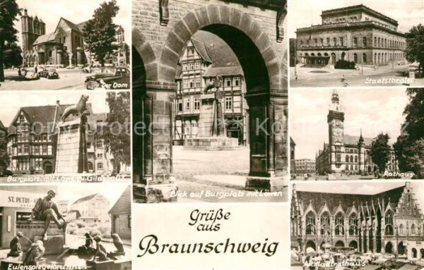 Braunschweig Dom Burgplatz Löwe Gildehaus Eulenspieg