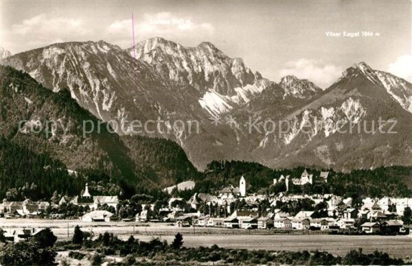 Fuessen Allgaeu Gesamtansicht Luftkurort mit Alpenpanor