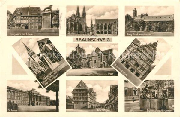 Braunschweig Burgplatz Löwe Markt Rathaus Kirche Bru
