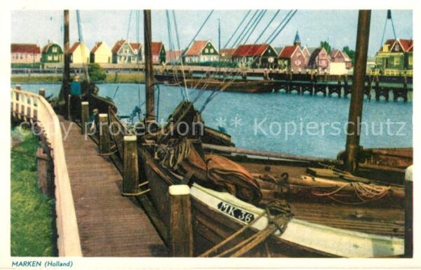 Marken Hafen Fischerboote