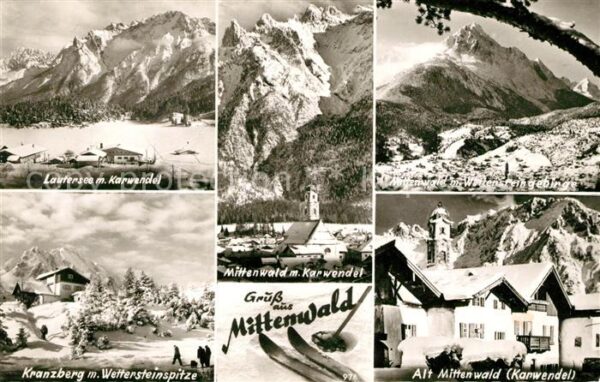 Mittenwald Bayern Lautersee mit Karwendel Wettersteingebi