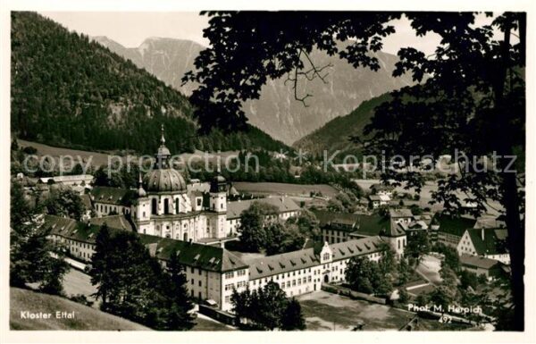 Ettal Blick auf Kloster Alpen