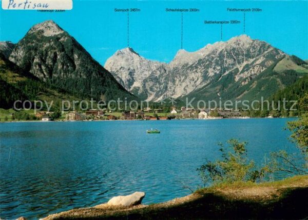 Pertisau Achensee Uferpartie am See Blick gegen Karwendel