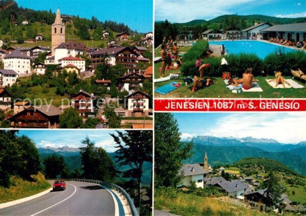 Jenesien Bozen Panoramastrasse Moderne Lido Ortsmotiv