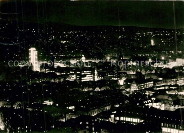 Stuttgart Im Lichterglanz Nachtaufnahme Fliegerau