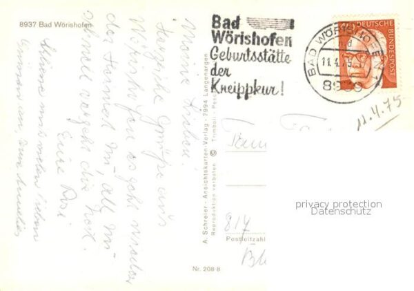 Bad Woerishofen Kurhaus Strassenpartie Kneipp Denkmal S – Bild 2