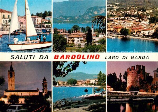 Bardolino Lago di Garda Teilansichten Kirche Burgruine Gardasee