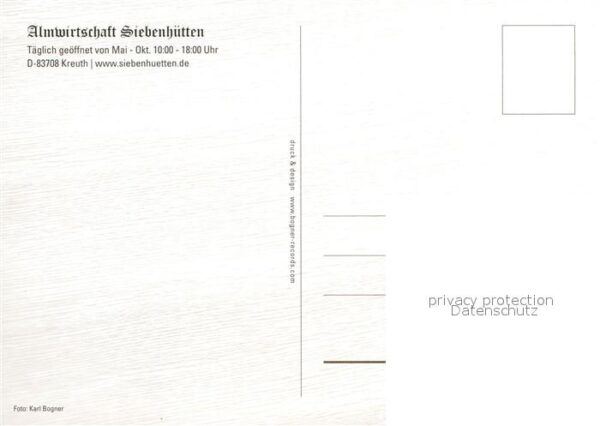 Wildbad Kreuth Almwirtschaft Siebenhütten Alpen – Bild 2