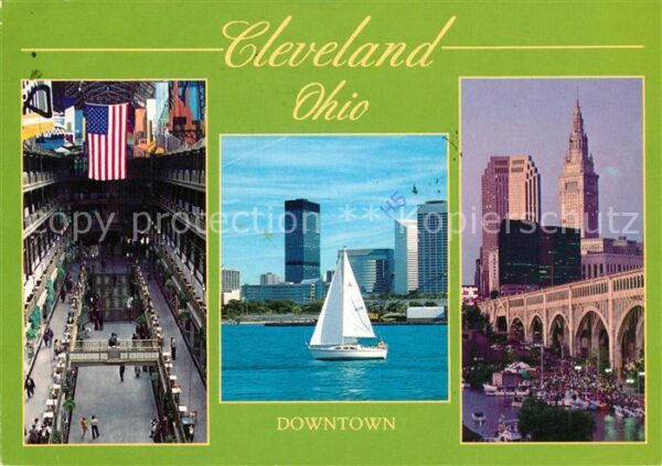 Cleveland Ohio The Arcade Downtown Sailing boat Skyscr