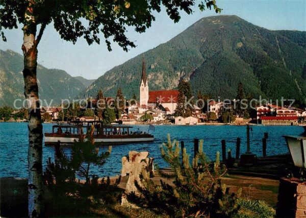 Rottach-Egern Uferpartie am Tegernsee Ausflugsboot Bl