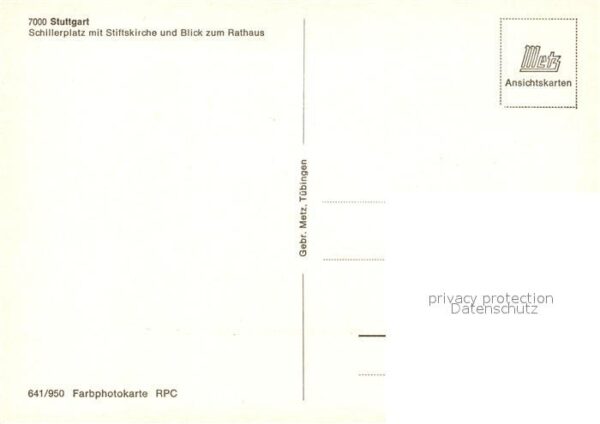 Stuttgart Schillerplatz Stiftskirche Rathaus Denk – Bild 2