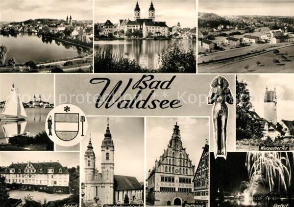 Bad Waldsee Stadtsee Kirche Fliegeraufnahme Wurzach