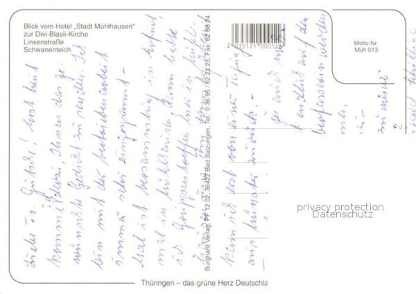 Muehlhausen Thueringen Blick vom Hotel Stadt Mühlhausen Divi B – Bild 2