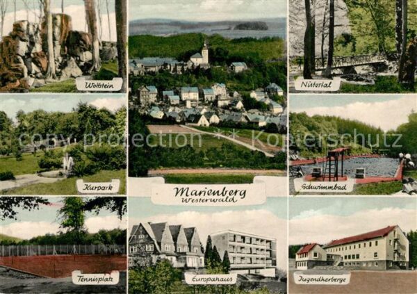 Marienberg Westerwald Wolfstein Felsen Kurpark Tennisplatz Eu