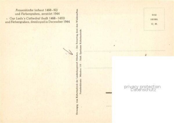 Muenchen Frauenkirche 15. Jhdt. Färbergraben Kün – Bild 2