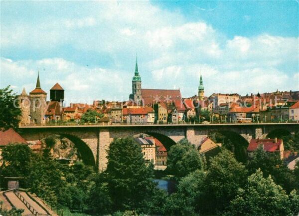 Bautzen Brücke des Friedens Altstadt Kirche
